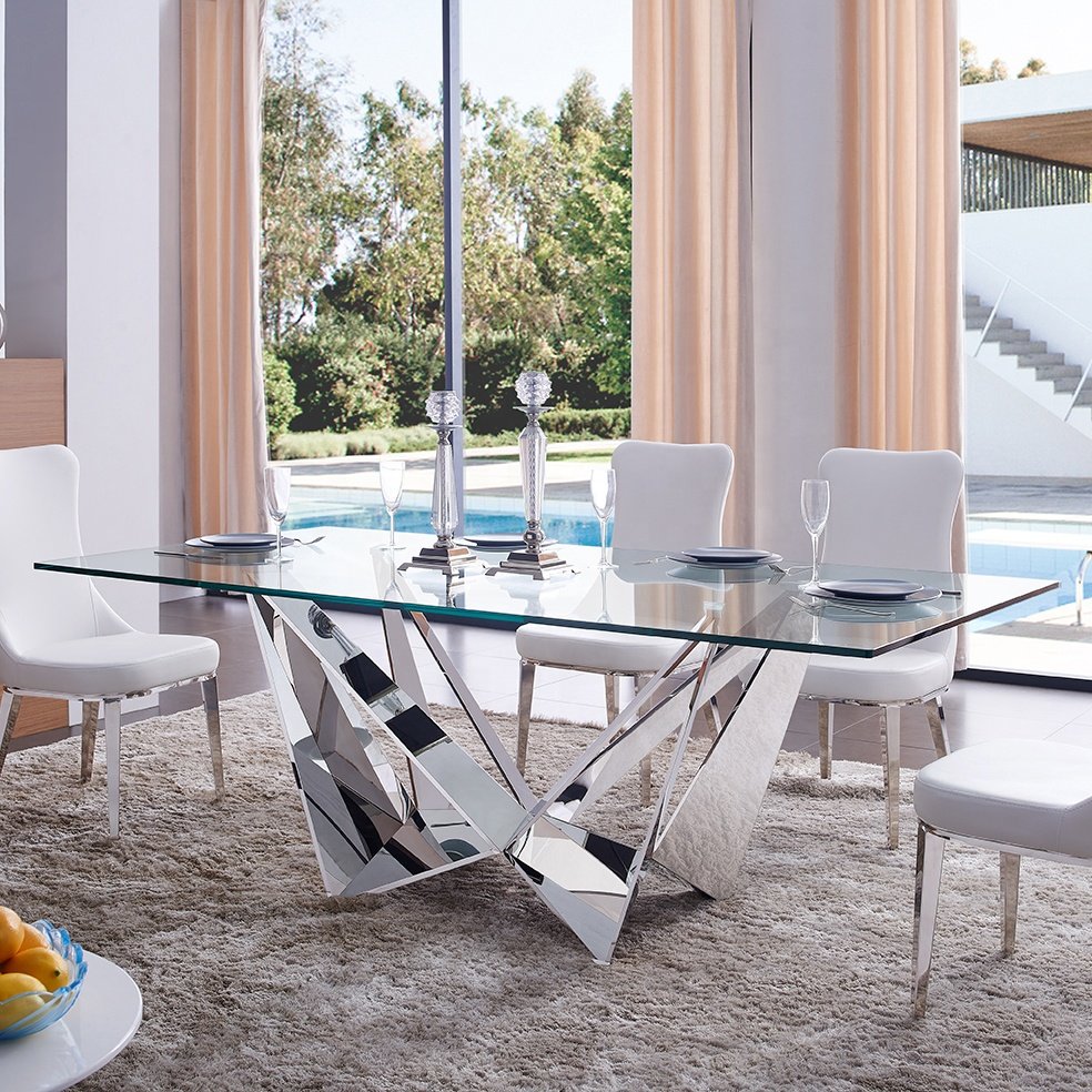 Unique Design dining room furniture modern dining table for glass top dining table