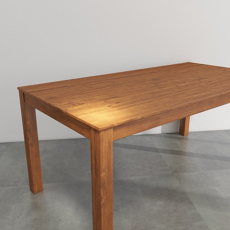 Simple Classic Style Teak Wood Dining Table with 171cm Length for Restaurant and Dining Room
