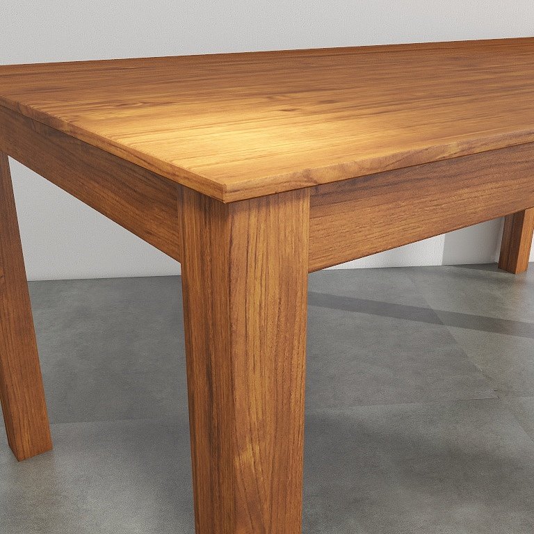 Simple Classic Style Teak Wood Dining Table with 171cm Length for Restaurant and Dining Room