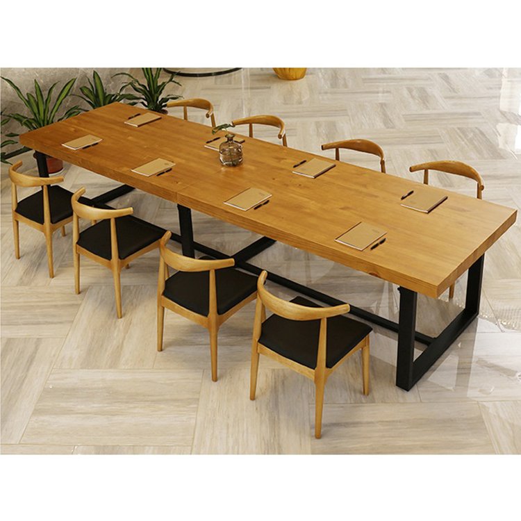 Kitchen furnishing modern making solid wood dining table sets wooden table for eating