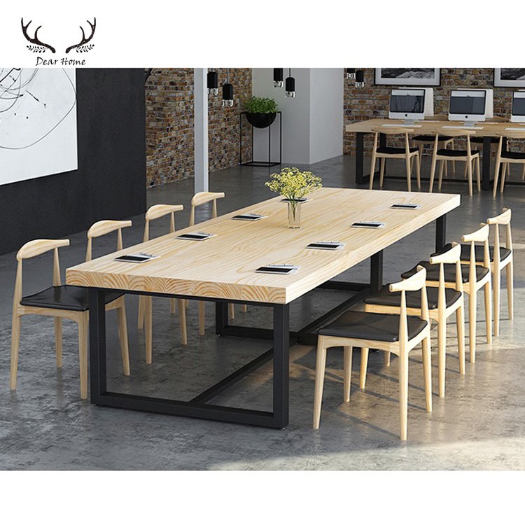 Kitchen furnishing modern making solid wood dining table sets wooden table for eating