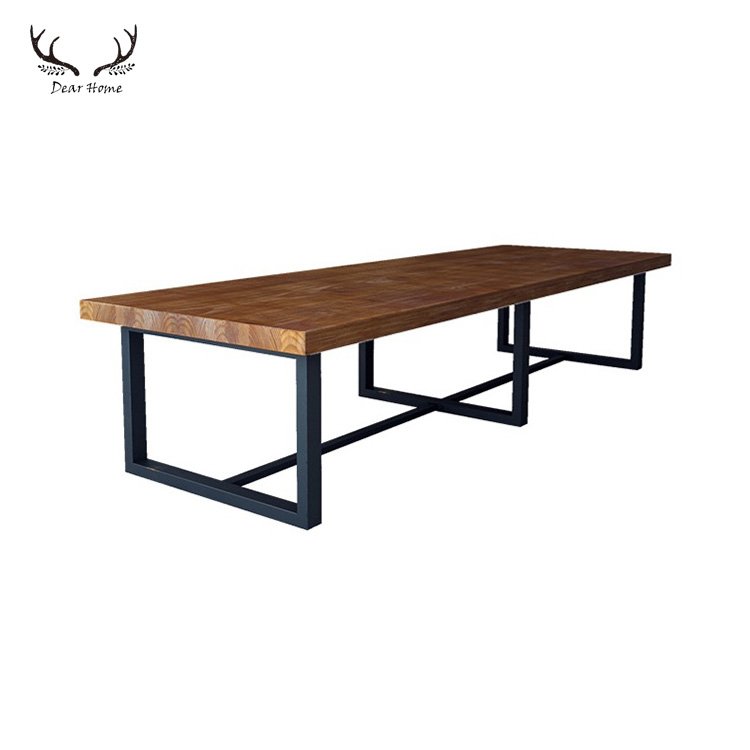 Kitchen furnishing modern making solid wood dining table sets wooden table for eating