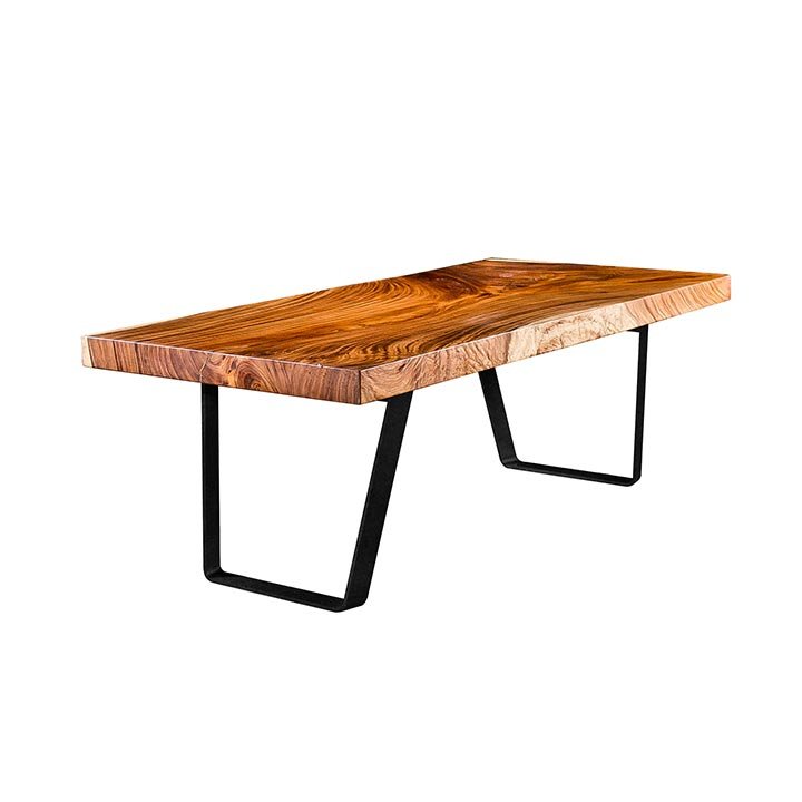 Modern Durable Solid Wood Slab Table Suar Wood Resin Epoxy Dining Tables Set for Home Hotel Villa Apartment for Living Room