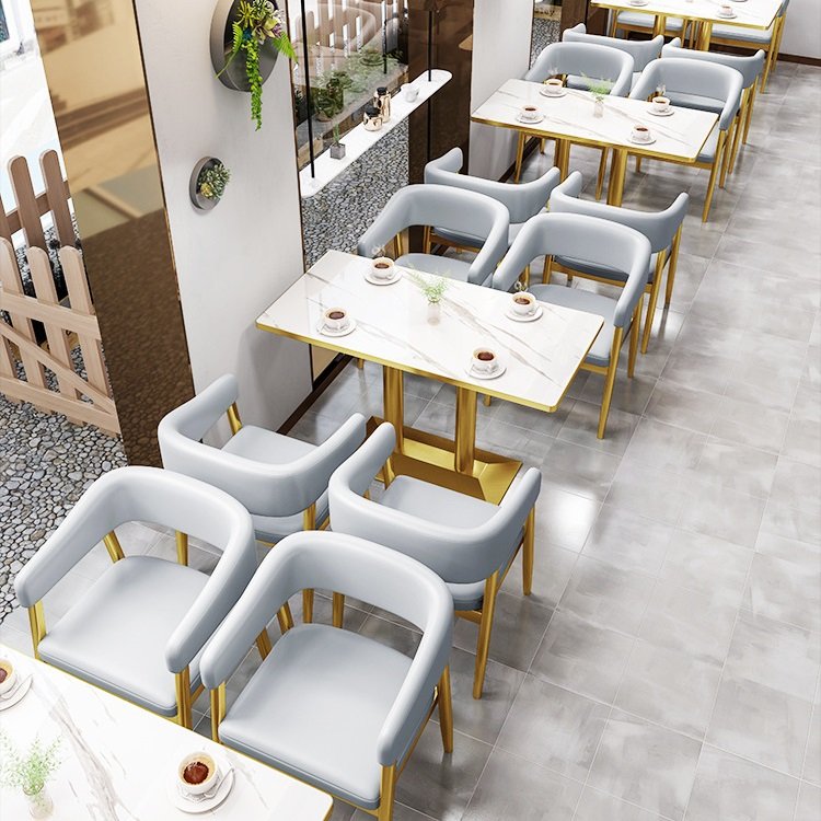 Wholesale Customize Color Coffee Shop Leather Seating Booth Restaurant Dining Chair and Table Sofa Set