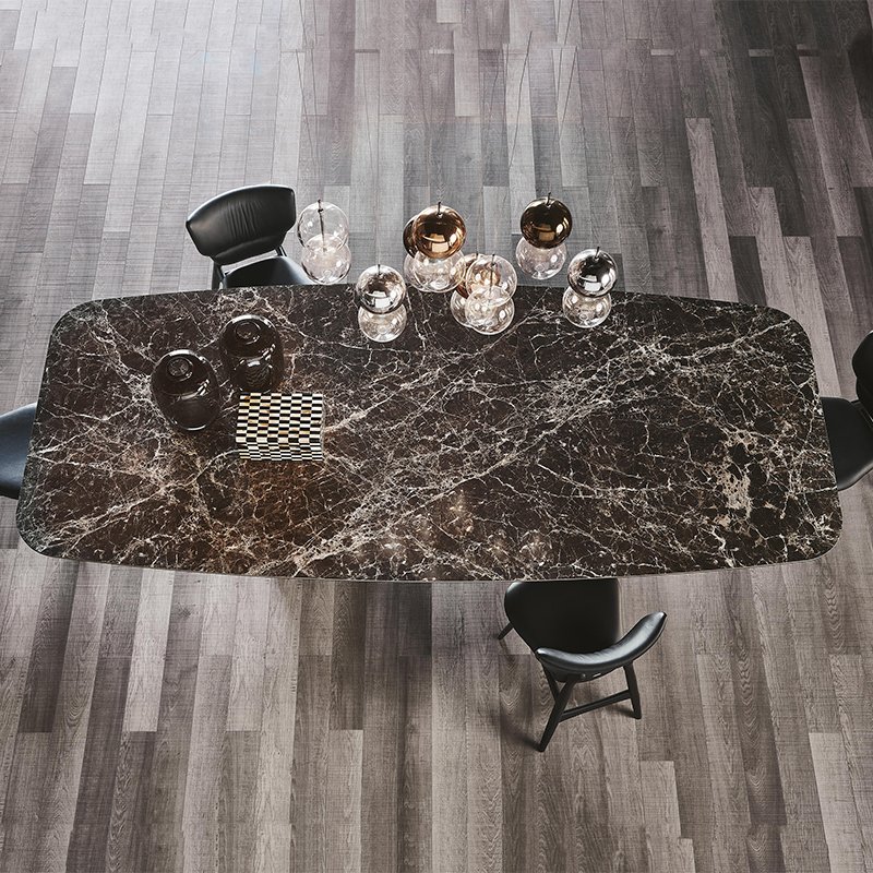 Marble Dinner Table Dinning Room Table Set Modern Furniture Luxury Sintered Stone Dining Table Set 6 Seater Marble