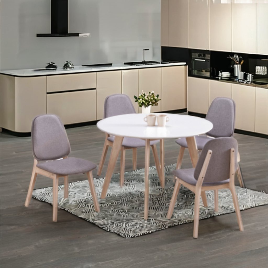 Round Dining Table 4 Cushion Seat Seater Dining Table Dining Chair Modern New Design