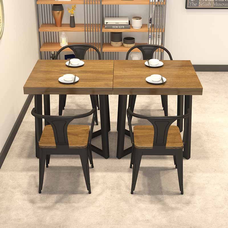 American style Solid Wood Restaurant Dining Table And Chair Set Restaurant Chairs And Tables Set Restaurant Furniture Set