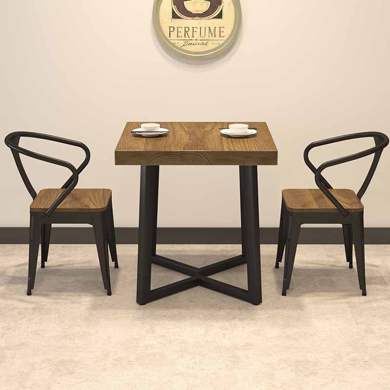 American style Solid Wood Restaurant Dining Table And Chair Set Restaurant Chairs And Tables Set Restaurant Furniture Set