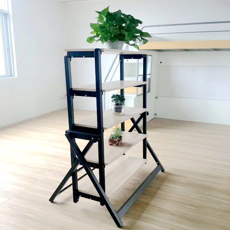 Multi Function Black Convertible Ladder Self Desk To Dining Table 2 in 1 Diy Hardware Mechanism