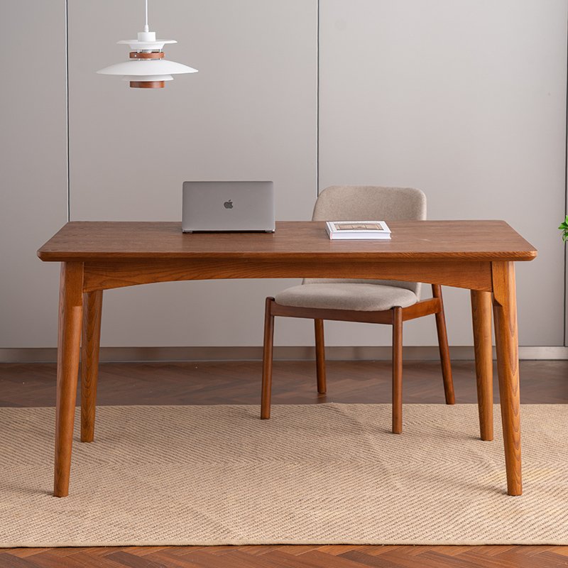Modern Solid Wood MDF 4-Seater Dining Table Set Simple Design Rectangle Wood Style for Office or Dining/Living Room-Wholesale