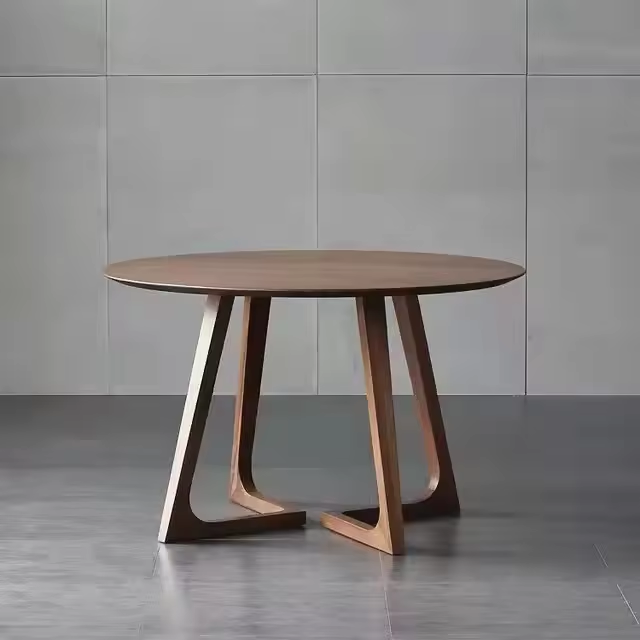 Nordic Apartments Simple Dining Room Furniture Oval Solid Wood Dining Table