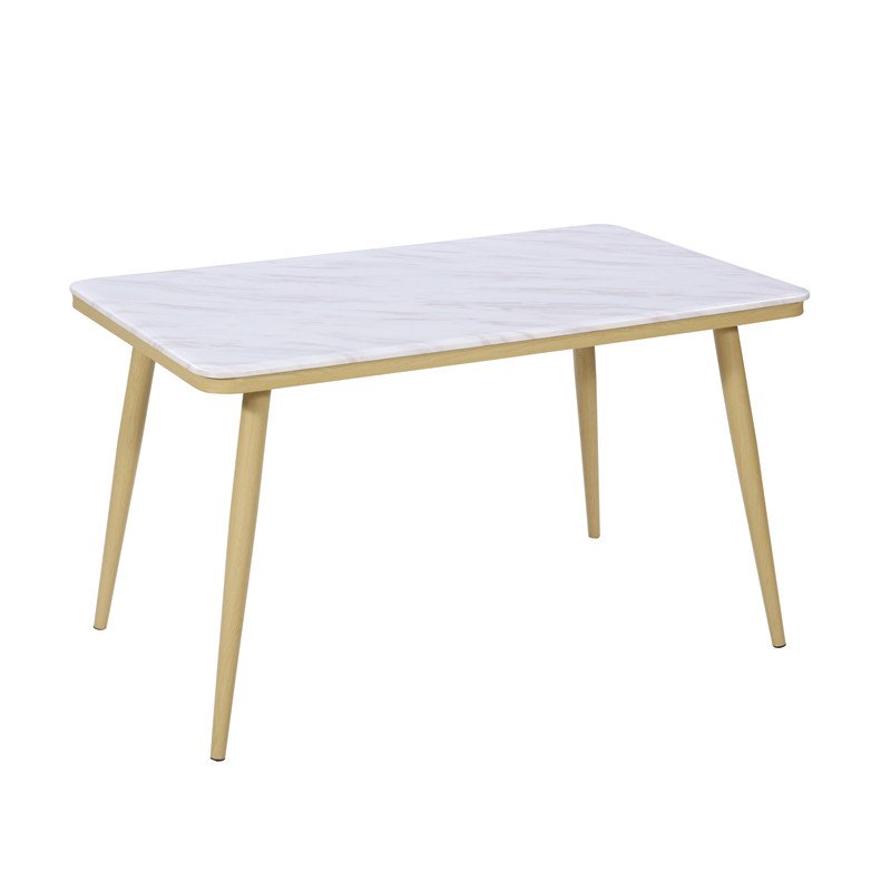 China factory wholesale classical iron craft korean marble dining table room furniture marble dinning table