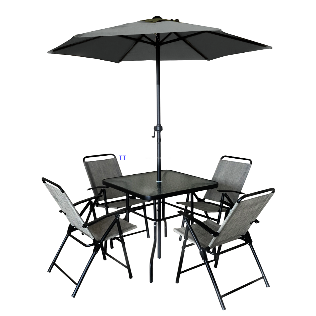 Outdoor furniture custom logo balcony terrace set Hotel Garden Aluminum portable moving tables and chairs