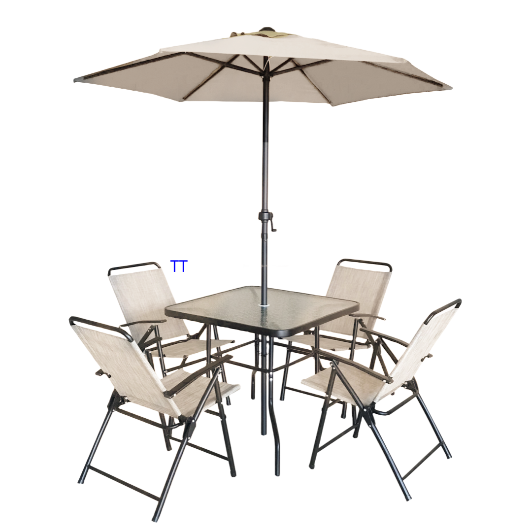Outdoor furniture custom logo balcony terrace set Hotel Garden Aluminum portable moving tables and chairs