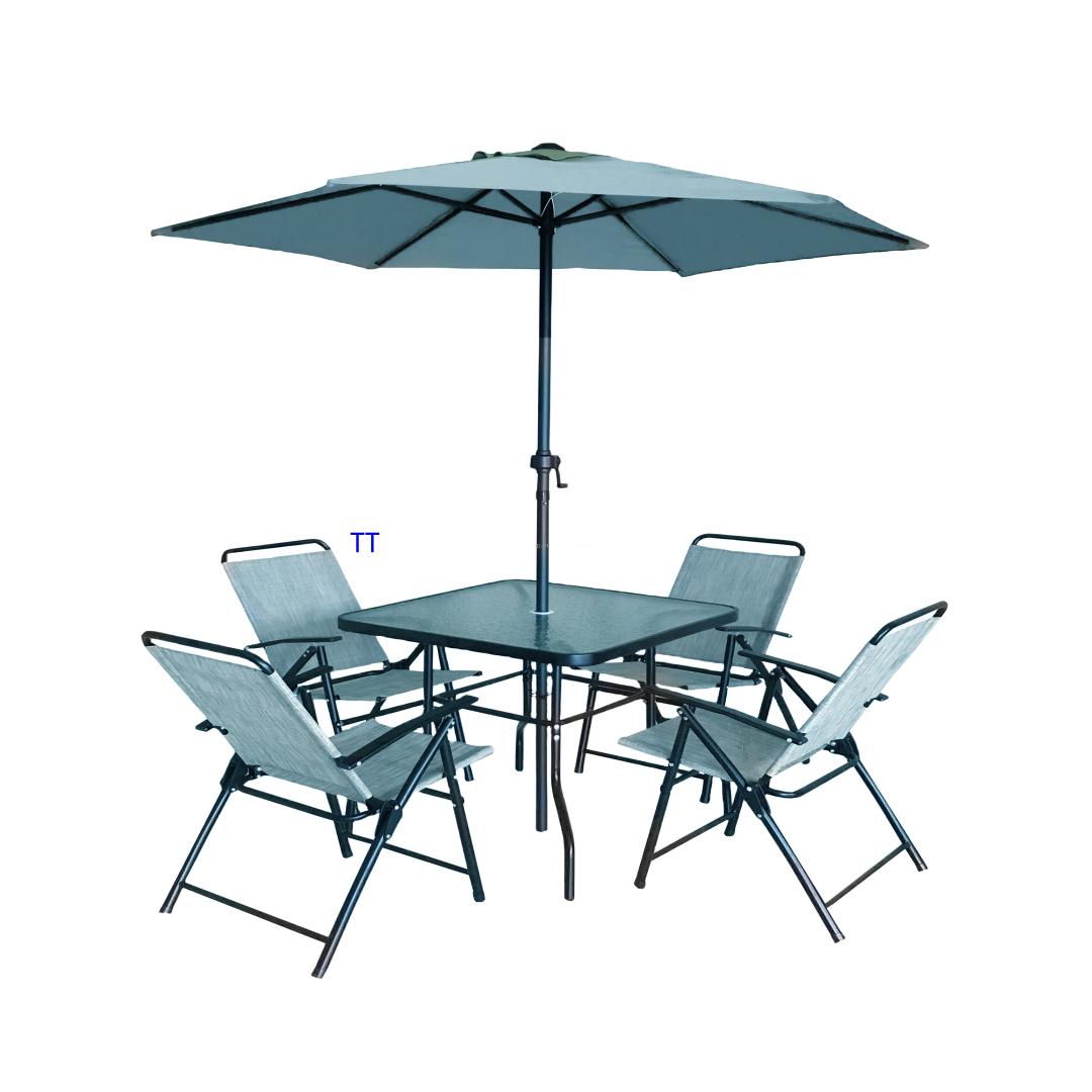Outdoor furniture custom logo balcony terrace set Hotel Garden Aluminum portable moving tables and chairs