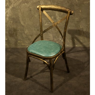 Hot Sale Simple Arm Metal Cafe Restaurant Chair Metal Frame Dining Industrial Vintage Chair for Dining Table
