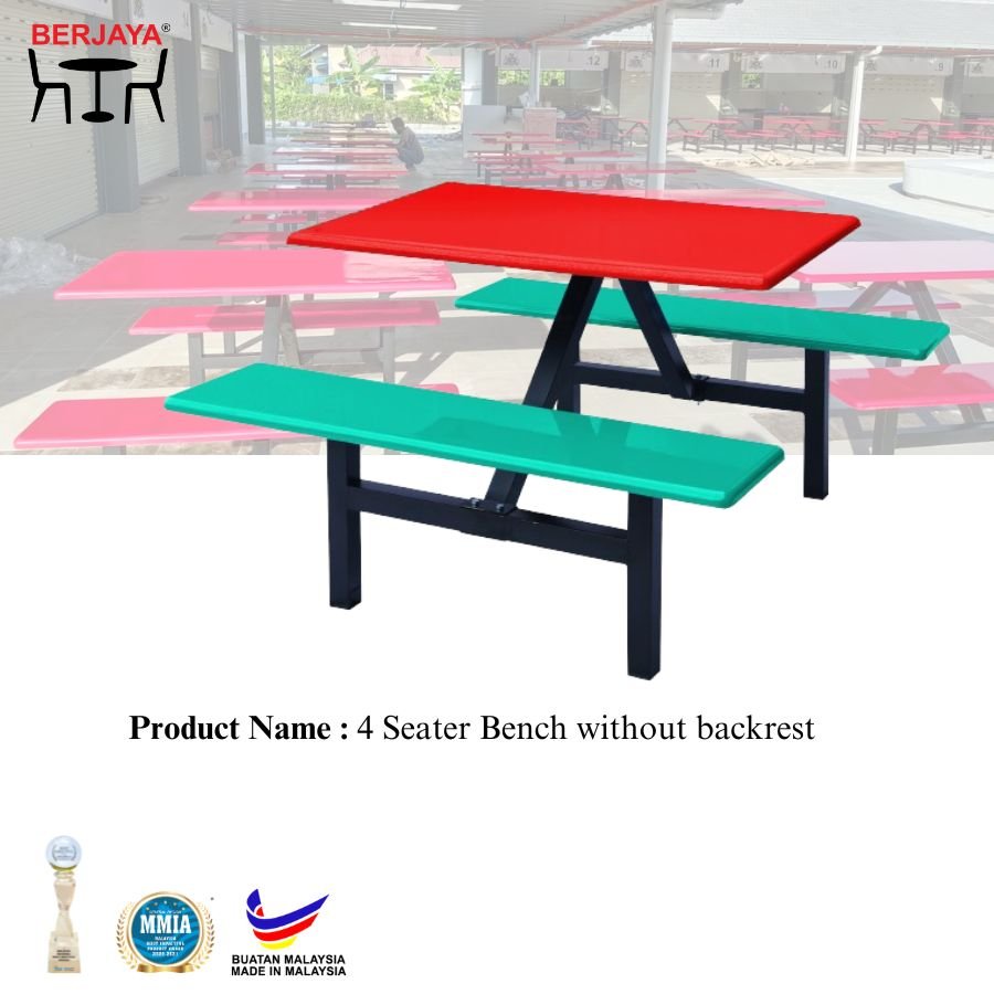 New Arrival 4 Feet Bench Seat Canteen Table Set Suitable For School Canteen Use Multipurpose Strong Dining Table Set