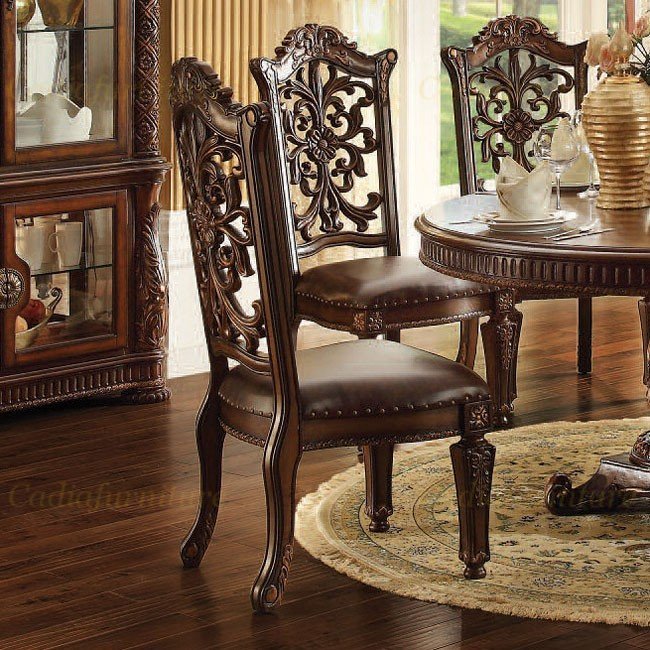 European luxury design dining room sets royal hand carved wooden dining chairs and dining table