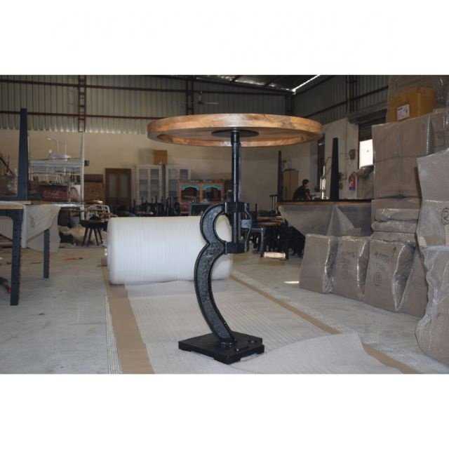 Crank Table Base Adjustable Height Crank Dining Table to BAR Table Industrial Furniture Dinning Room Home Furniture Modern