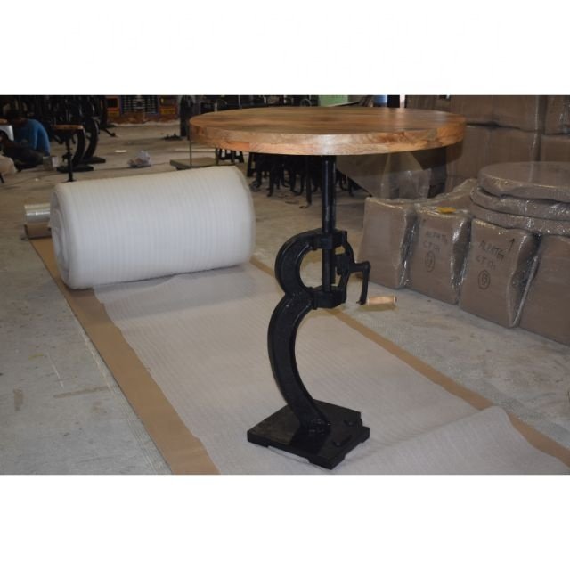 Crank Table Base Adjustable Height Crank Dining Table to BAR Table Industrial Furniture Dinning Room Home Furniture Modern