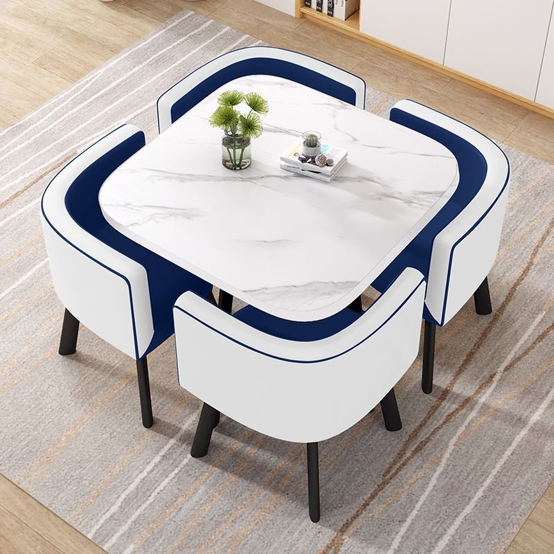 Rock board negotiation table and chair combination household small family dining table reception square table