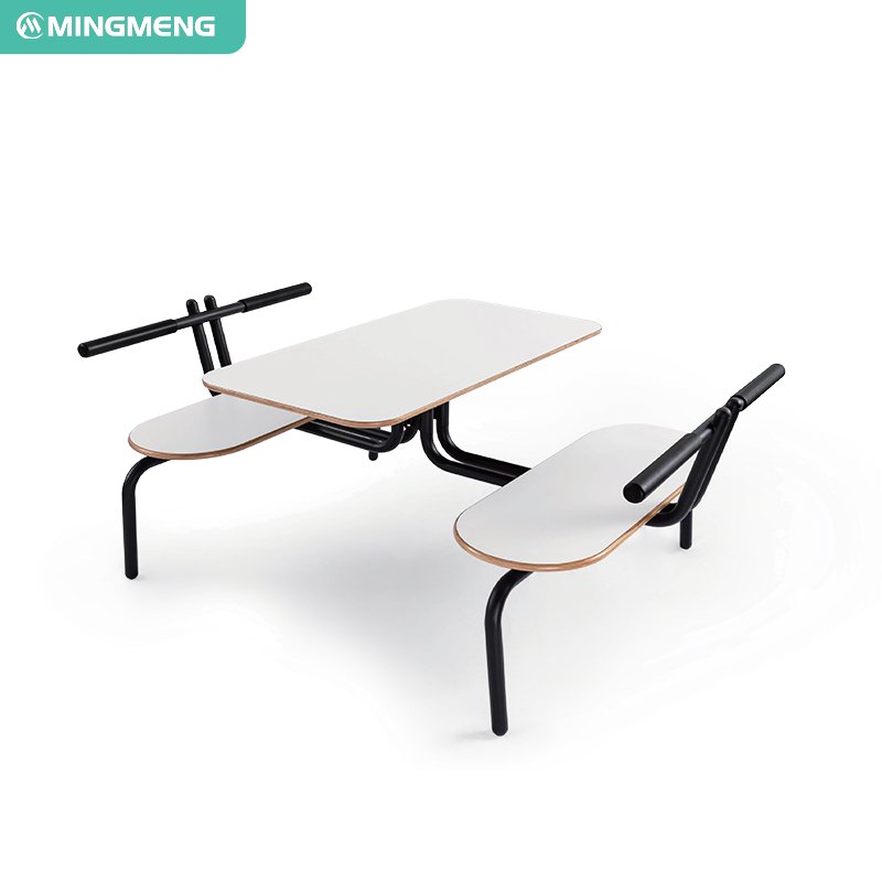 4 People Use Food Court Restaurant Dining Table And Chair Wholesale School Company Dining Table And Chair Combination