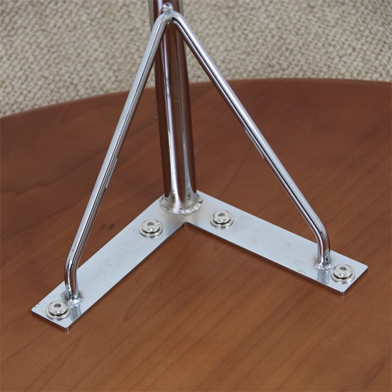 middle century modern dining room metal leg desk living room wooden round table top canteen dining table for cafe restaurant