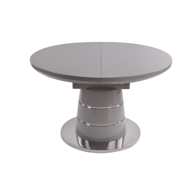 Luxury Stable Round Side Extendable Dining Table With Stainless Steel