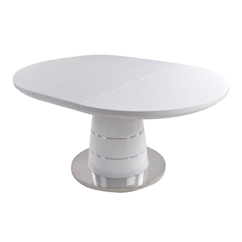 Luxury Stable Round Side Extendable Dining Table With Stainless Steel
