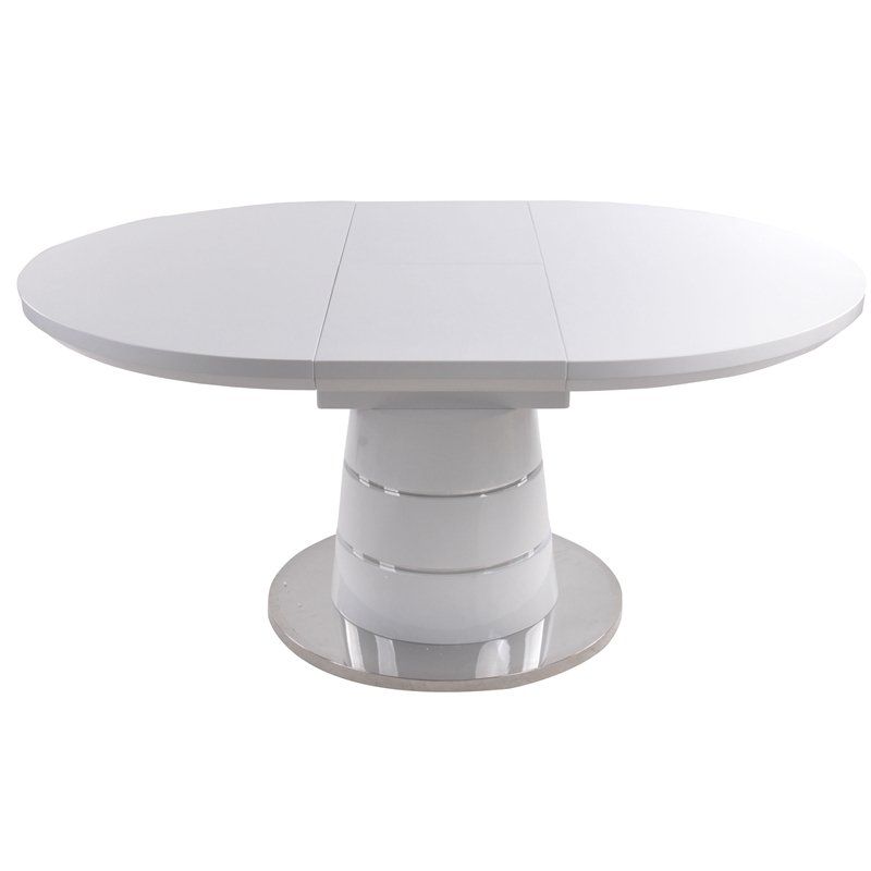 Luxury Stable Round Side Extendable Dining Table With Stainless Steel