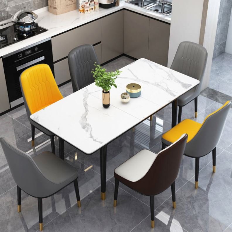 polygon sintered stone marble living room table marble top dining table with chair for home marble dining table set 12 chair