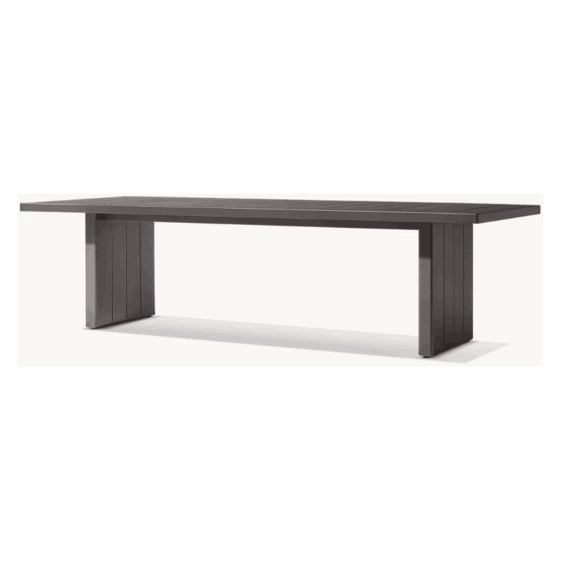 Modern Santos Aluminum Furniture Patio Dinning Rectangular Dining Tables