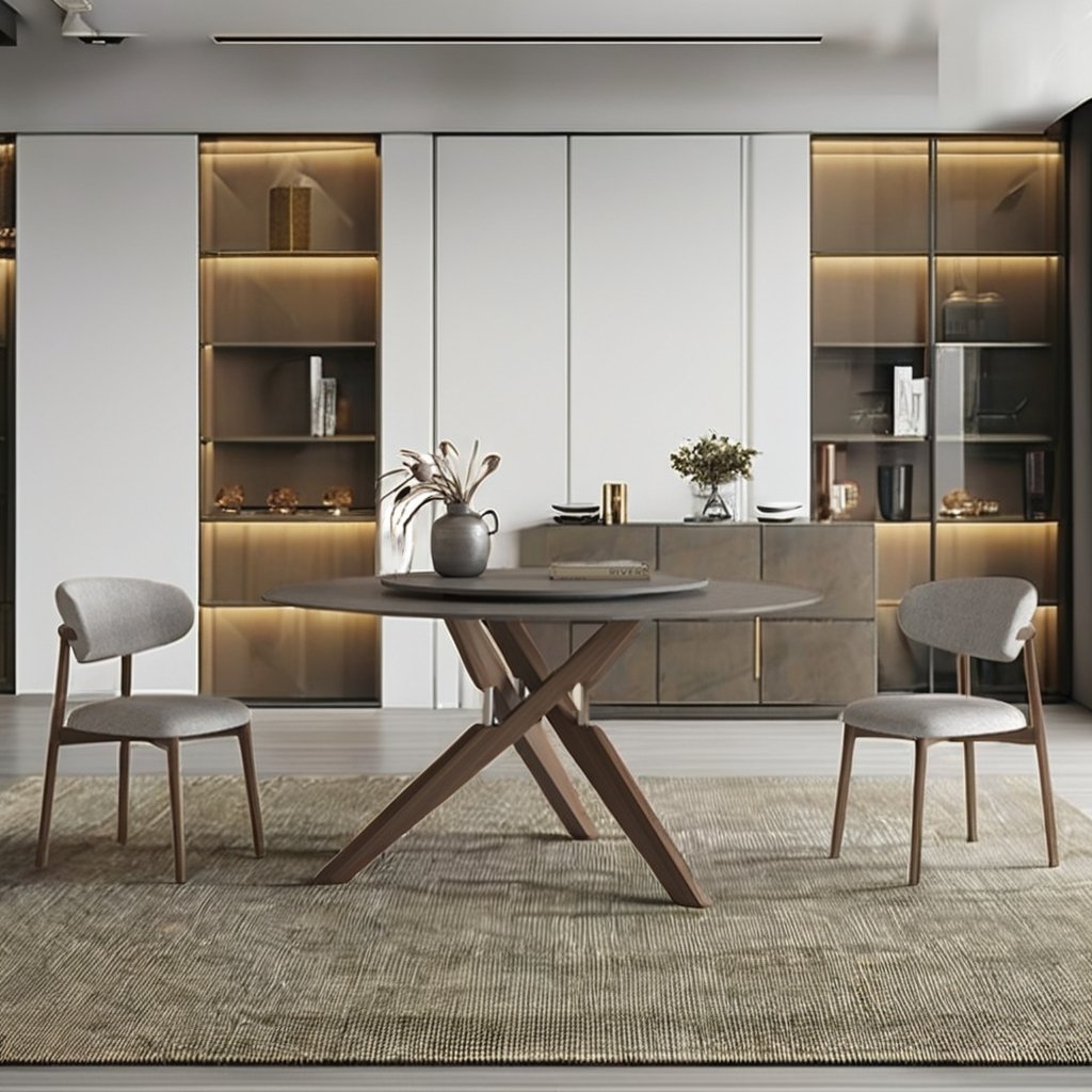 Modern Luxury Ergonomic Rectangular Solid Wood Dining Table Set For Home Entry Bedroom Bathroom Home Bar-Furniture Warehouse