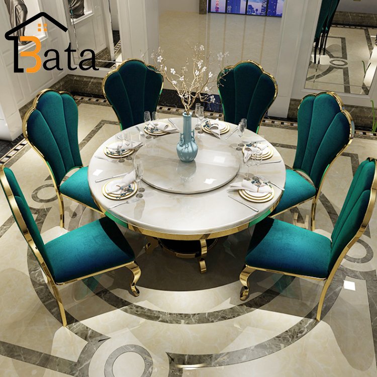 Marble table top replacement dining table modern stainless steel base wedding furniture event furniture for dining furniture