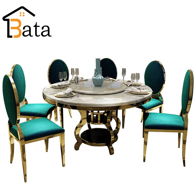 Marble table top replacement dining table modern stainless steel base wedding furniture event furniture for dining furniture
