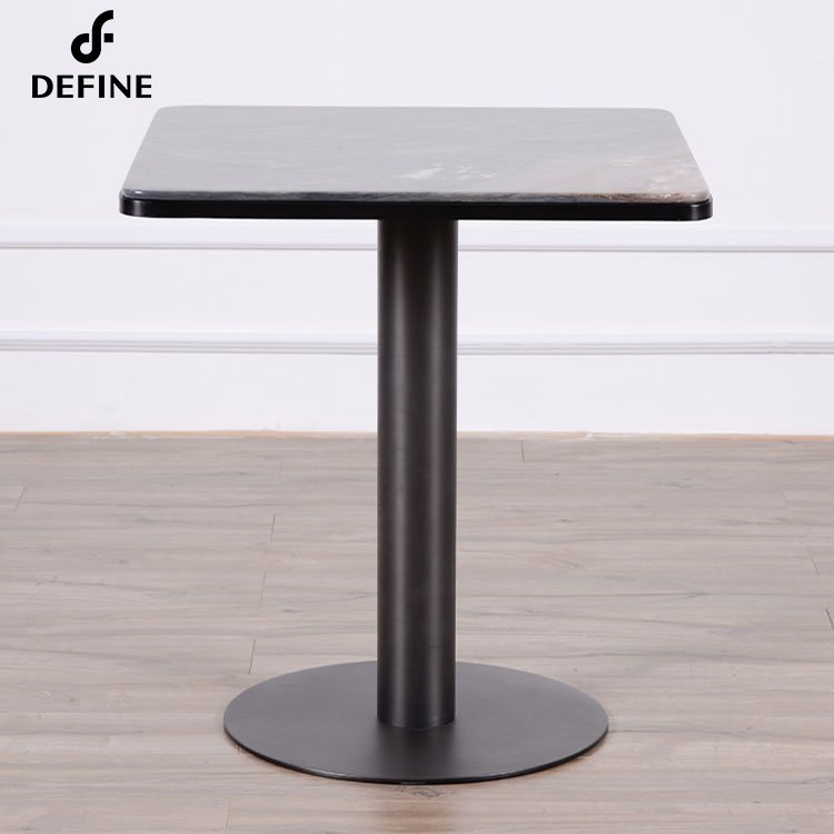 Luxury Marble Top Metal Frame Dining Restaurant Table For Hotel Restaurant Furniture Coffee Shop Fastfood Shop