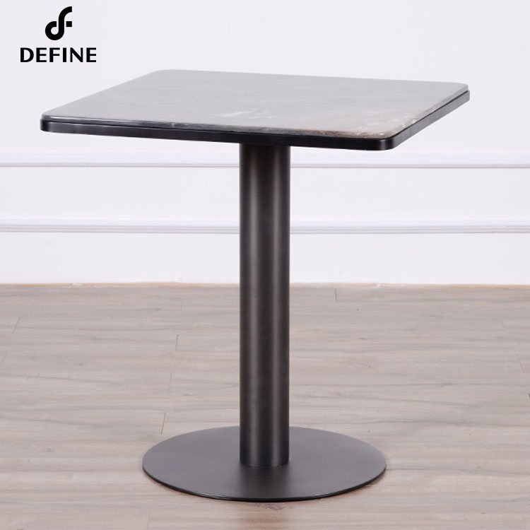Luxury Marble Top Metal Frame Dining Restaurant Table For Hotel Restaurant Furniture Coffee Shop Fastfood Shop