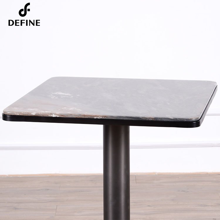 Luxury Marble Top Metal Frame Dining Restaurant Table For Hotel Restaurant Furniture Coffee Shop Fastfood Shop