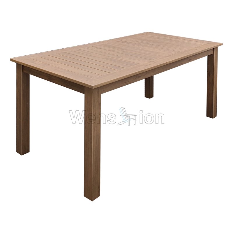 Hot Selling HIPS Plastic wood dining chairs modern malaysia Rectangular Dining Table