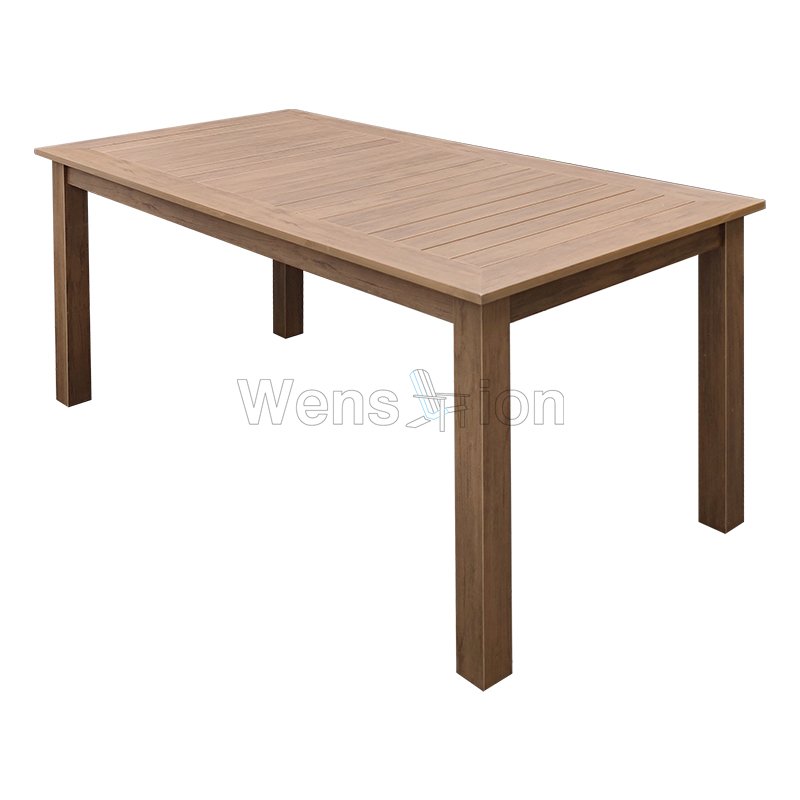 Hot Selling HIPS Plastic wood dining chairs modern malaysia Rectangular Dining Table