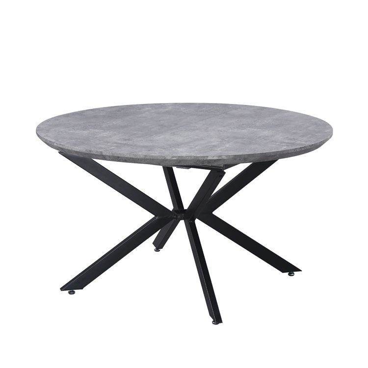 factory supplied kitchen luxury extendable iron legs wooden mdf round dining table