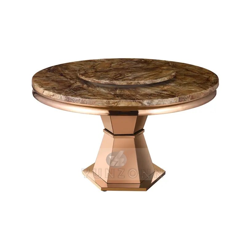 Top Dining Table Round Marble with Marble Turntable Dining Room Furniture Home Furniture Modern Stone / Marble