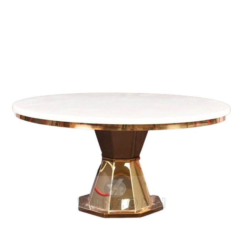 Top Dining Table Round Marble with Marble Turntable Dining Room Furniture Home Furniture Modern Stone / Marble