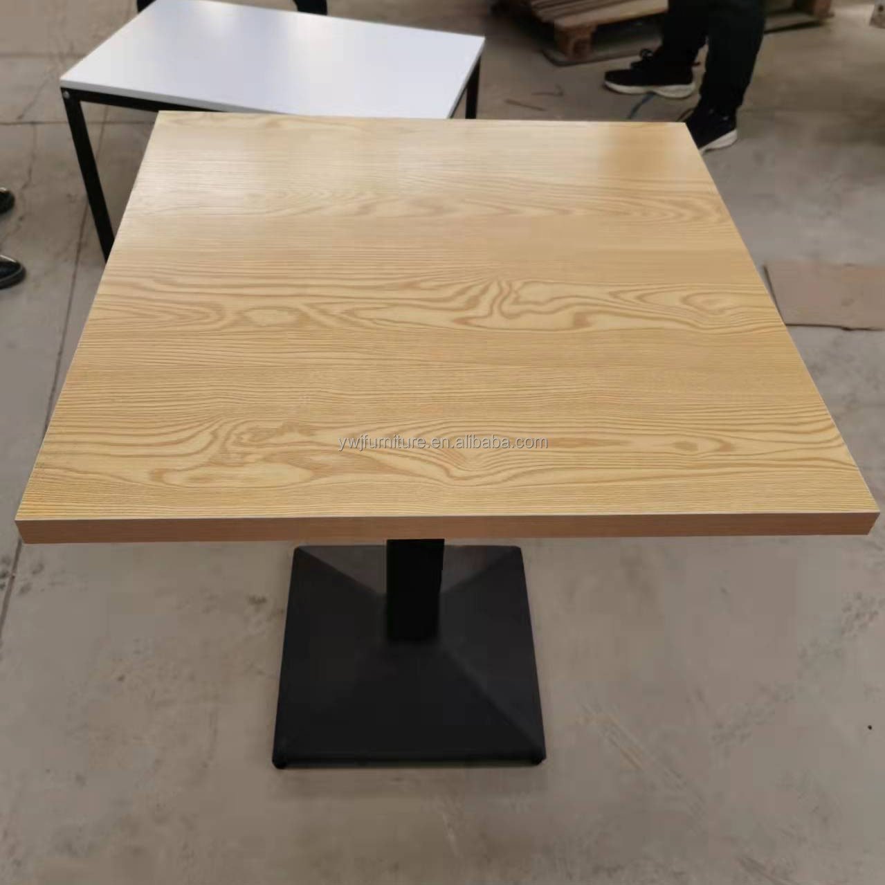 restaurant wood table top square dining table set paper coffee tables