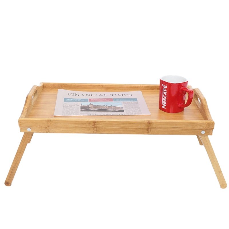 Bamboo foldable laptop desk breakfast table trays for bed