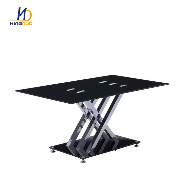 Good Sale High Quality Modern 1+4 Tempered Glass Dining Table Set For Restaurant Desk Set