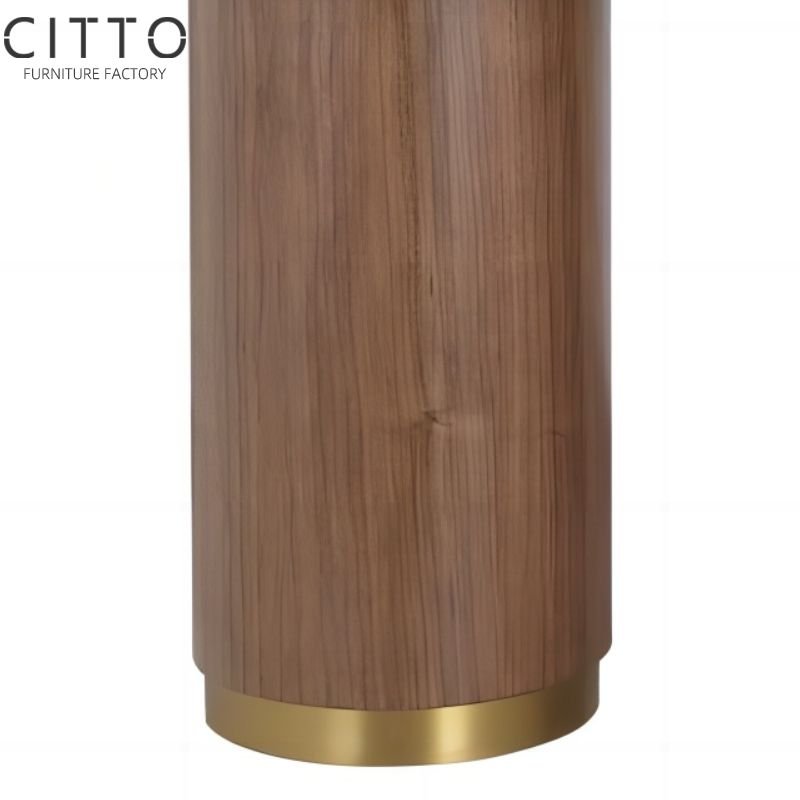 2.4m Dining Table Support Customization Factory Supply Furniture Walnut Veneer Modern Home Furniture Dining Set Dining Room Oval