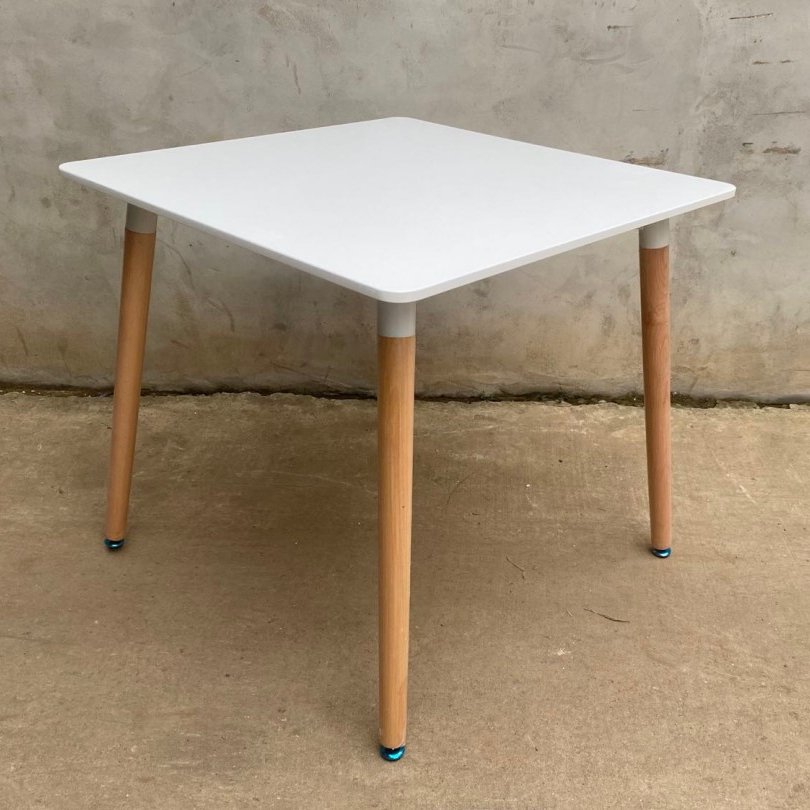 Wholesale Home Furniture Mesa De Comedor 4 Silla 6 Seater White Rectangular Wood Dinning Table Modern Mdf Dining Room Table Set
