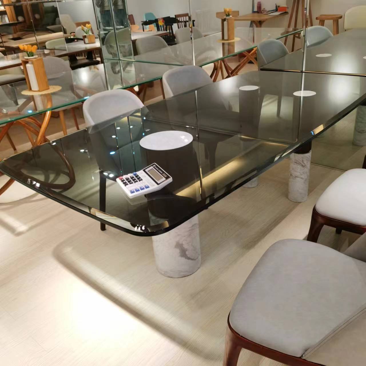 royal design dining table sets foshan factory wooden top long tablemodern dining room furniture set dining table set