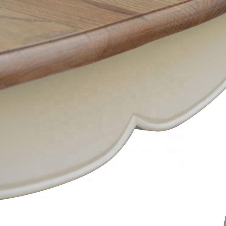D1609-240 European Style Luxury Wood Rectangular Dining Table with Curved Legs